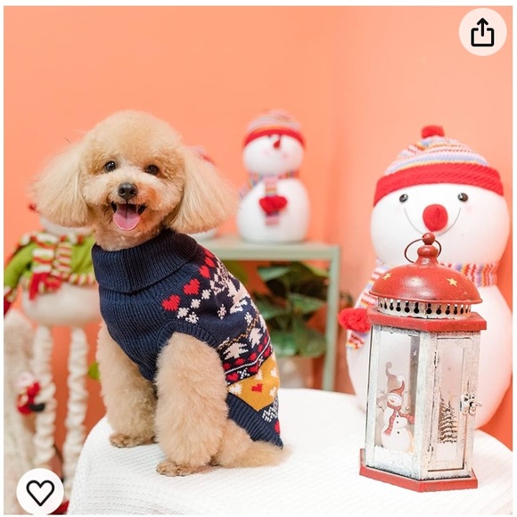 PUPTECK 🎁 Fair Isle Holiday Dog Sweater - Picture 3 of 15